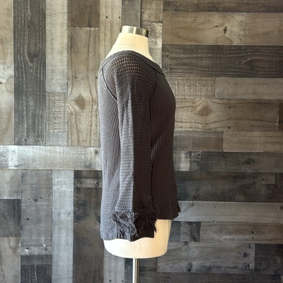 Altar’d State gray knit sweater medium festival boho dark feminine whimsigoth - Picture 8 of 10